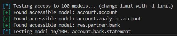 Model bruteforce using odoomap