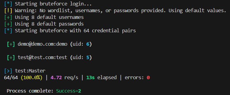 Odoo authentication bruteforce with odoomap