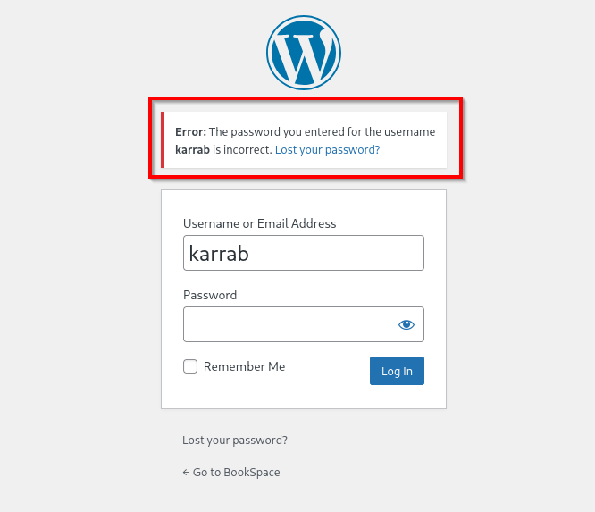 wp-admin valid user